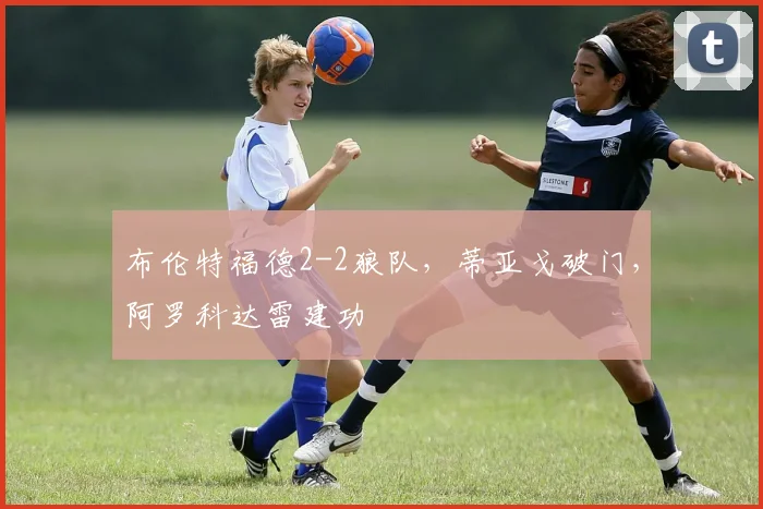 布伦特福德2-2狼队，蒂亚戈破门，阿罗科达雷建功